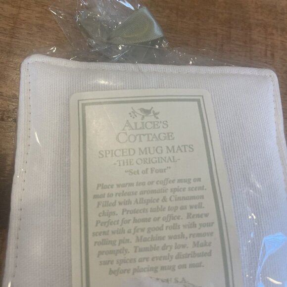 Alice's Cottage Cotton Scented Spiced Mug Mat Coasters Set Of 4 Fruit - NEW - Picture 6 of 8